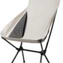 Wind Tour Portable Camping Chair Lightweight Foldable Outdoor Chair for Hiking Camp Backpacking Lawn Beach Fishing Picnic with Carry Bag (High-Back | White)