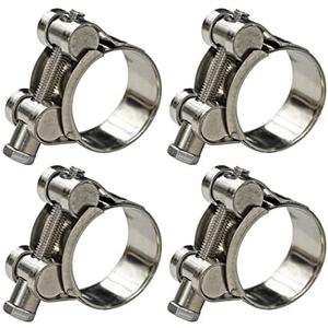 AKIHISA 4 Pack 36-39mm ID Range T-Bolt Hose Clamp,304 Stainless Steel Adjustable Heavy Duty Pipe Strap Clamps(1.41-1.53 Inch)