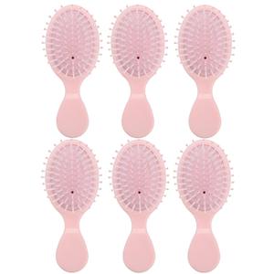 Bridesmaid Proposal Gifts 8pcs Mini Travel Brush bachelorette party accessories Cute hair Brush for Wedding Party Favors for Wedding Party Favors (Pink, 6pcs)