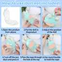 2 x 1 pc Sitting Acrylic Display Case for 15 cm Dolls- Hard Protective Portable Storage Box with Clear Cover Accessories for Sitting Figure