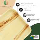 Charity Leaf Eco-Friendly Palm Leaf Trays (50-Pack) - 9"x6" | Elegant Bamboo-Style Platters | Perfect for Weddings & Events | Compostable & Biodegradable Green Serveware