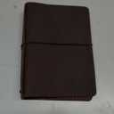 newestor Travelers Notebook Cover with Inner Pockets, Card Slots and Pen Holder, A6 Size, Dark Brown