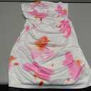 VIPONES Women's Summer Tube Dress Ruched Bodycon Y2K Slim Fit Party Club Cocktail Short Mini Floral Dresses Size L