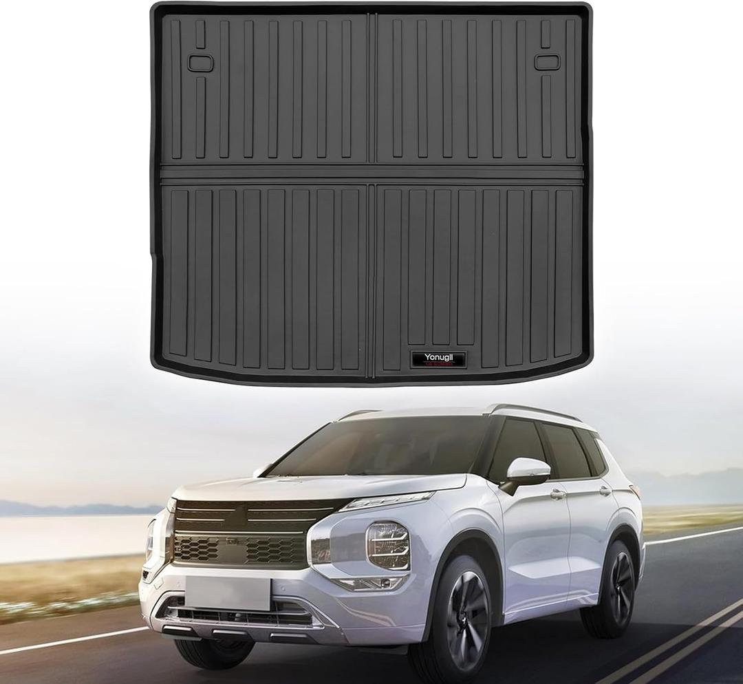 Custom Car Cargo Mats Trunk Liner All Weather TPE Protection Mat Accessories (for 2022-2026 Mitsubishi Outlander 5 Seat)