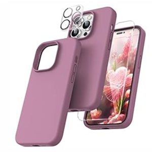 TOCOL for iPhone 14 Pro Max Case, Slim Silicone Case for 14 Pro Max 6.7 Inch, Precise Fit, Anti-Slip, Drop Protection, Midnight Green