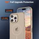 SUPFINE Magnetic for iPhone 16 Pro Case(Compatible with MagSafe)(Military Grade Drop Protection) Slim Translucent Matte Shockproof with Anti-Fingerprint Phone Case,Desert Gold