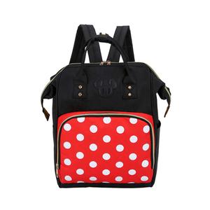 Exttlliy Baby Diaper Bag Backpack, Large Capacity Waterproof Multi-Function Fashion Polka Dots Travel Bag Pack, Nursing Bag(A)