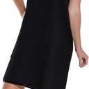 Turquaz Lightweight Knee Length Waffle Robes For Women Spa Bath Waffle (Black)
