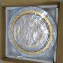 Modern LED Ceiling Light 41inch with Remote Dimmable 8 Ring Flush Mount Ceiling Light Fixture for Living Room Bedroom Kitchen Dining Room (Gold)