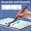 Stylus Digital Pen for Touch Screens, Active Pencil Fine Point Compatible with iPhone iPad and Other Tablets for Drawing and Handwriting (Black)