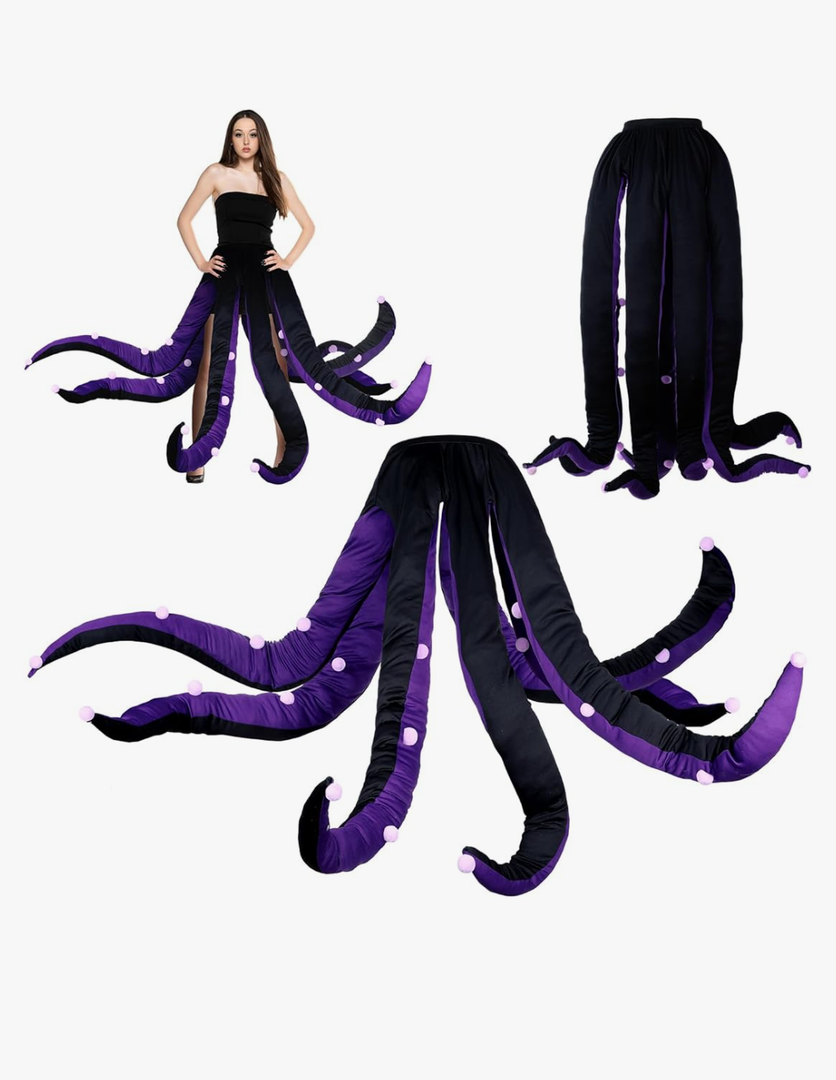 Funtery Women Octopus Costume Halloween Octopus Tentacles Dress Sea Witch Costume for Adults Cartoon Cosplay Party
size Small