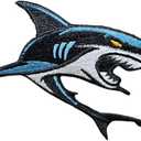 3.5" Embroidered Shark Iron On Patch | Decorative Tactical Sea Creatures Shark Applique Iron On/Sew On Patches for Clothing, Hats, Backpacks, Clothes, Jacket, Boys,Set of 3