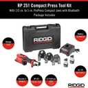 RIDGID 78158 RP 251 Compact Press Tool Battery Kit with ProPress Jaws (1/2" to 1"), In-Line Pressing Tool for Copper, Stainless Steel, PEX, and Carbon Steel