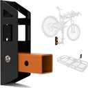 Hitch Wall Mount 2 in Receiver, Max Hold up to 350LBS, Bike and Cargo Rack Organizer, Trailer Hitch Receiver Hitch Bicycle Ski Rack Storage, Foldable Hanging Garage Organizer