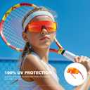 Fanshen Kids Baseball Sunglasses for Boys Girls Ages 3-12, Sports Polarized Youth Baseball Softball Sunglasses UV Protection
