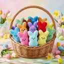 16PCS Easter Stuffed Bunny Plush Toys,Easter Basket Stuffers Egg Fillers,Easter Bunny Bulk Stuffed Animals Plushie for Kids Boys Girls Party Favors Gifts