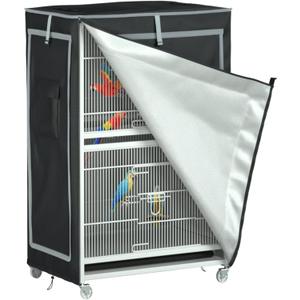 Bird Cage Cover - 600D Bird Cage Covers for Night Heavy Duty & Waterproof, Bird Cage Covers for Night, Good Night Bird Cage Covers for Large Bird Cage Size 21 x 21x 29 Inch