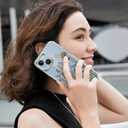 luolnh Compatible with iPhone 15 Case,for Women Girls,Shockproof Clear Floral Pattern Hard Back Cover for iPhone 15 6.1" 2023 -Barley Flower