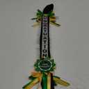Lyrow Graduation Money Lei Class of 2025 Double Braided Lei Gift Graduation Cash Gifts Pull Ideas for High School College Party Supplies(Black and Gold)