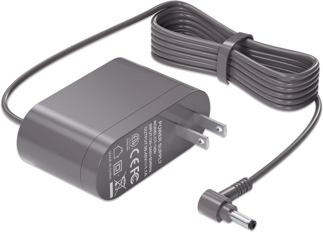 30.45V Replacement for Dyson Vacuum Charger for Dyson V10 V11 V12 V15 SV12 SV14 SV16 SV20 SV22 Absolute Animal Motorhead Cordless Vacuum Power Supply6Ft ETL Listed