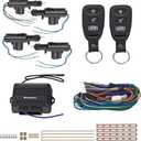 InstallGear Keyless Entry System with Two 3-Button Remotes and 4 Door Actuators - Central Locking System for Car, Auto, Truck - Power Lock Kit