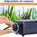 hygger Aquarium Air Pump,Adjustable Oxygen PumpSilent Powerful Aerator Pump 3W AC 110-120V Air Outlets Ultra for Up to 100 Gallon Tank