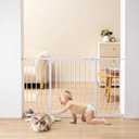 VEVOR 29.5-53" Extra Wide Safety Gate for Stairs, Auto Close Dog Gate for The House, Easy Install Pressure Mounted Pet Gates for Doorways, Easy Walk Thru Wide Safety Gate for Dog, White