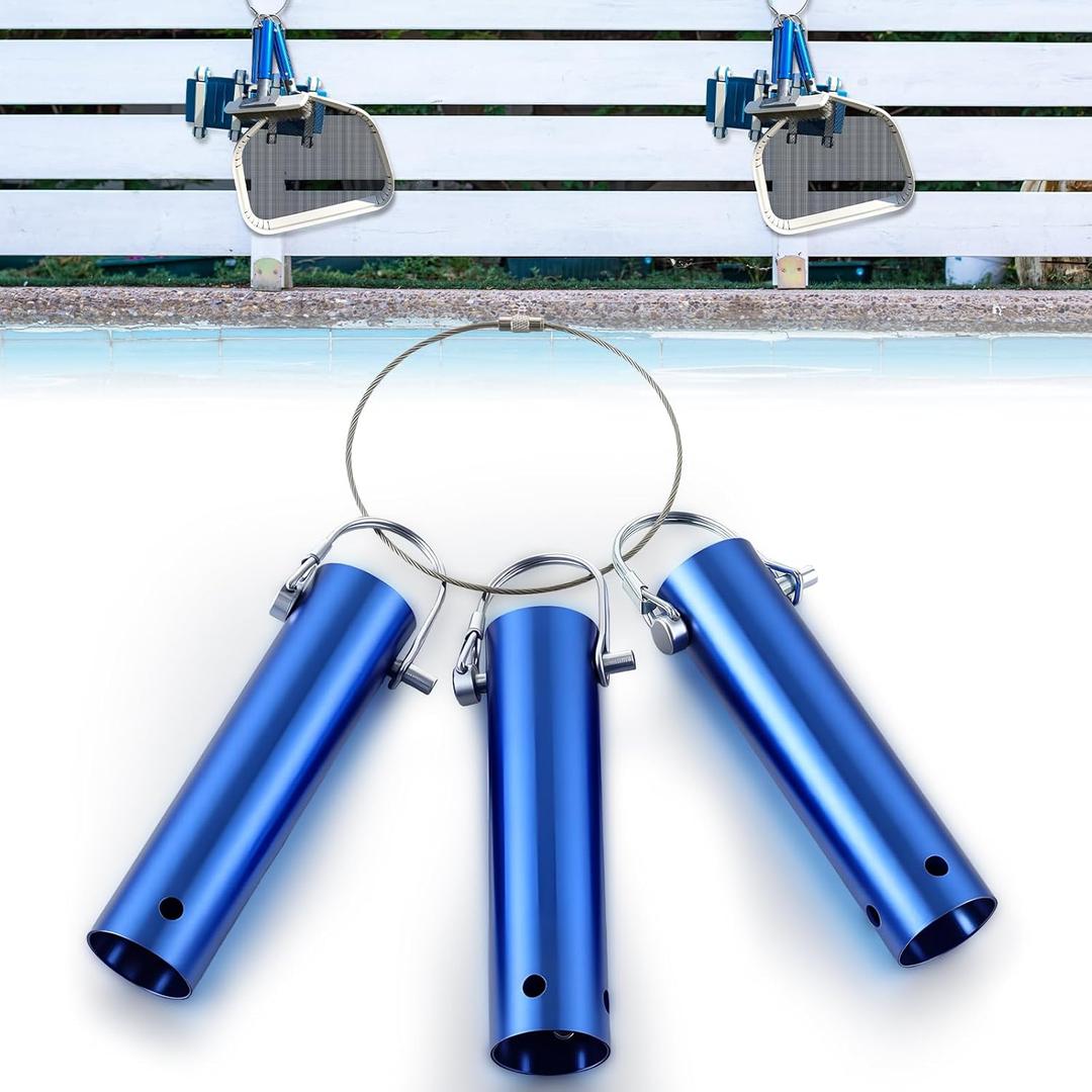 Saillong Pool Tool Holder and Organizer, 1-1/4" Pool Cleaning Accessory Organizer for Brushes, Leaf Rakes, Skimmers, Vacuum Head, Blue Equipment Storage Rack with 3 Holder, 3 Hook and 1 Key Chain Loop Saillong Pool Tool Holder and Organizer, 1-1/4" Pool Cleaning Accessory Organizer for Brushes, Leaf Rakes, Skimmers, Vacuum Head, Blue Equipment Storage Rack with 3 Holder, 3 Hook and 1 Key Chain Loop