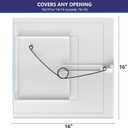 EASY-EXS Access Panels Spring-Fit 14"x14" (External 16"x16") Square (SAP1414) for Drywall, celing, Electrical, Plumbing Hole Covers, 14"x14" - 1 Pcs