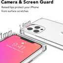 Clear Rectangle Edge Case Compatible with iPhone 13 Pro 6.1 inch 2021, HD Clear Cover Enhanced Corners TPU Cushion, Shock-Absorption Soft TPU Case