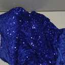 46 Inch Sequin Tree Skirt Christmas Royal Blue Velvet Tree Mat Xmas Tree Cover for Christmas Tree Decorations Rustic Fall Tree Dress Skirt Halloween Thanksgiving Ornaments