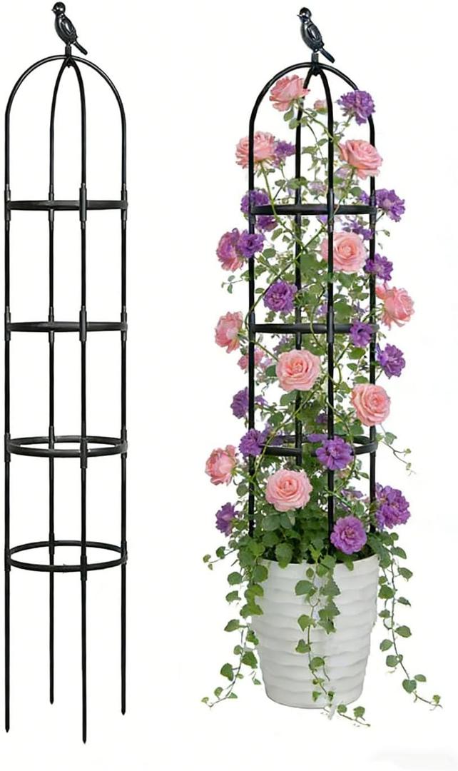 Garden Trellis 67in, Plant Trellis for Climbing Plants, Outdoor Indoor Heavy Duty Plant Trellis for Potted Tomatoes, Clematis, Vines, Flowers, Vegetables.