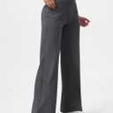 Wide Leg Pants for Women Loose Yoga Pants with Pockets Petite/Regular/Tall Stretch Casual Lounge Pants (Black, XS)