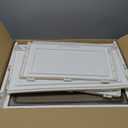 4 Tier Stackable Storage Bins with Lids, 28Qt Plastic Storage Containers with Magnetic Doors & Wheels, Convenient Storage Bins Closet Organizers, Household Organization for Home, Party, Office, Dorm