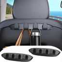 2 Pack Car Seat Hooks for Tesla Model Y(Juniper) Model 3(Highland) Accessories 2026 2025 2024 2023 2022 2021, Purse Hanger Automotive Seat Back Organizers for Bags, Handbag Backpack Grocery (Black)