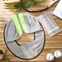 SATINIOR 2 Pcs Sun Hard Hat Neck Protection High Visibility Full Brim Mesh Sun Protection and Neck Gaiter Bandana Face Scarf for Construction Helmet Hard Hat Accessories, Reflective(Dusty Grey)