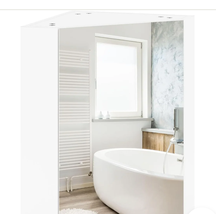  23.5" Wall Mounted Storage Organizer Corner Medicine Cabinet with Mirror White