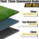 Dual-Turf Golf Mat 31mm: 6x4ft Extra Large Golf Hitting Mats Practice Outdoor Indoor, High-Density Artificial Turf Matt for Garage Simulator Chipping Driving Training, Ideal Gifts for Men Dad