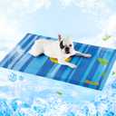 BurgeonNest 30" x 40" Cooling Pad for Dog, Large Dog Cooling Mat Indoor with Leak-Proof Zipper, High-Density Sponge Support & Paw-Proof Design, Non-Gel and Easy Clean