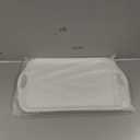 ECOIOU Extra Large Serving Tray with Handles, 20x13 inch, Set of 2 Melamine Platters for Serving Food, Turkey, Cookie, Rectangular Trays for Eating, Raised Dots Matt Finished, Dishwasher Safe, White