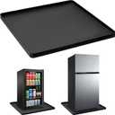 Mini Fridge Silicone Mat with Raised Edge, 25.6''x23.6'' Under Refrigerator Mat, Mini Fridge Drip Pan Prevent Water Leakage and Floor Damage, Leakproof Mat for Under Small Fridge Refrigerator Freezer