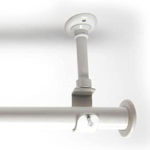 Room/Dividers/Now Ceiling Mount Hanging Curtain Rod - Wall Mounted Curtain Rod with Bracket - Long, Heavy Duty Rods for Window Curtains by Room Dividers Now (36-56 Inches, White)