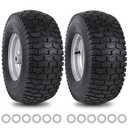 15x6.00-6nhs Lawn Mower Front Tire 4 Ply 15x6x6 Lawn Mower 570 Lbs Tire and Wheel with 3/4" Iron Bushing and 12 Spacers, Replacement for Garden Lawn Tractor Riding Lawn Mowers, 2 Pack