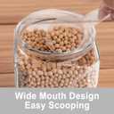 Glass Jars with Lids 64 oz, Airtight Silicone Seal & Non-Slip Design, Large Glass Storage Containers with Lids, Wide-Mouth Storage Containers for Kitchen, Laundry, Pantry & Office, Set of 2