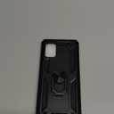 Dionsibei Military Grade Drop Impact for Samsung Galaxy A51 5G Case 360 Metal Rotating Ring Kickstand Holder Armor Heavy Duty Shockproof Cover for Galaxy A51 5G Phone Case (Black)