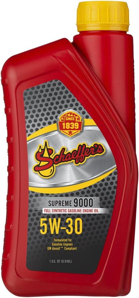 Schaeffer Manufacturing Co. 9003D-012S Supreme 9000 Full Synthetic Gasoline Engine Oil 5W-30, 1-Quart Bottle