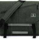 OIWAS Messenger Bag for Men, 15.6 Inch Laptop Crossbody Bags Women Casual Satchel Shoulder Bag College Travel Office Briefcase (15.6 Inch, Dark Green)