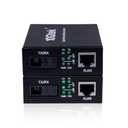 ipolex A Pair of Gigabit Ethernet Single-Mode SC Fiber Bidi Media Converter, Built-in BiDi SFP B LX Fiber Module, 1310/1550nm, SMF, up to 20KM, SC Fiber to 10/100/1000Base-TX (UTP/STP/Cat5e/Cat6 RJ45)