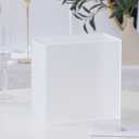 UNIQOOO Frosted Acrylic Wedding Card Box with Slot, Thick DIY Large 10x10x5.5 inch w/No Print, Wedding Receptions Wishing Well Money Box, Birthday, Memory Box, Suggestion Boxes, Acrylic Ballot Box