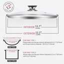 Tempered Glass Lid with Heat Resistant Handle,12"/30cm, Clear